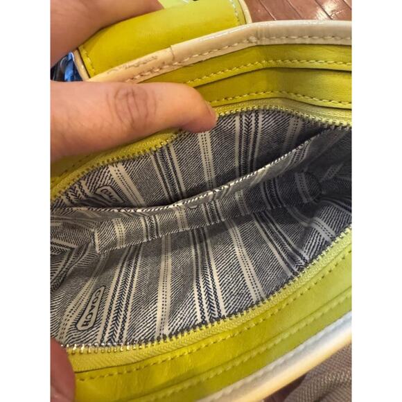 VINTage COACH WICKER LEATHER WRISTLET CLUTCH (pu400 - Picture 4 of 6